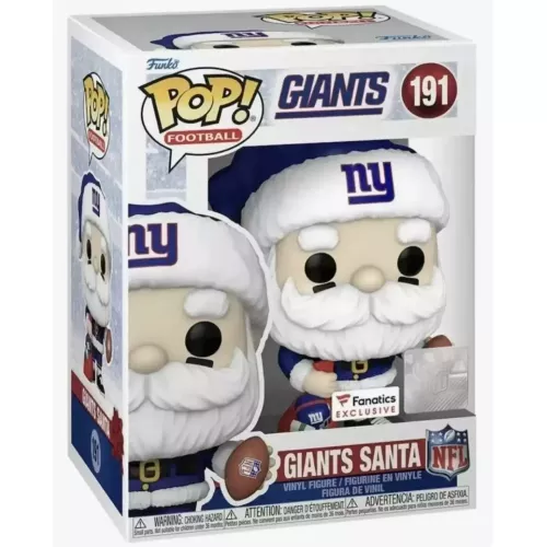 Funko Pop! Giants Santa #191 New York Giants NFL Vinyl Figure Box