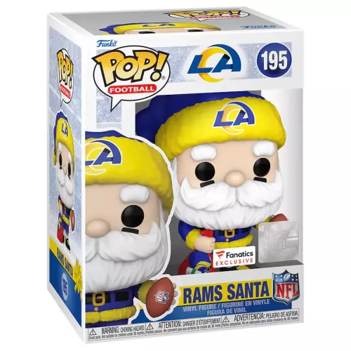 Funko Pop! Rams Santa #195 Los Angeles Rams NFL Vinyl Figure Box