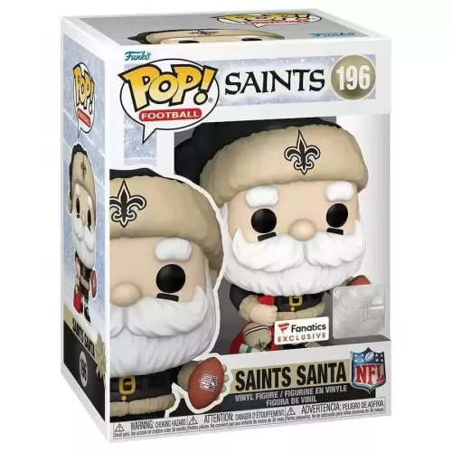 Funko Pop! Saints Santa #196 New Orleans Saints NFL Box