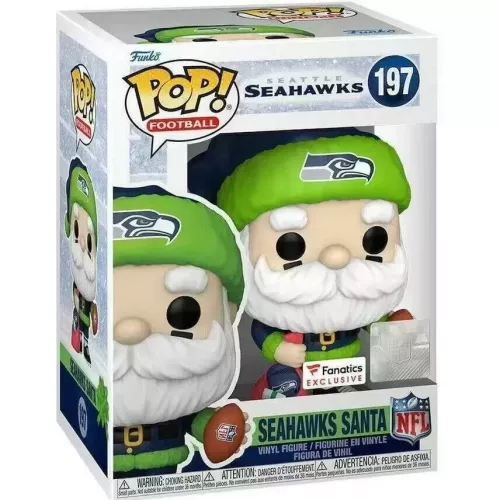 Funko Pop! Seahawks Santa #197 Seattle Seahawks NFL Box