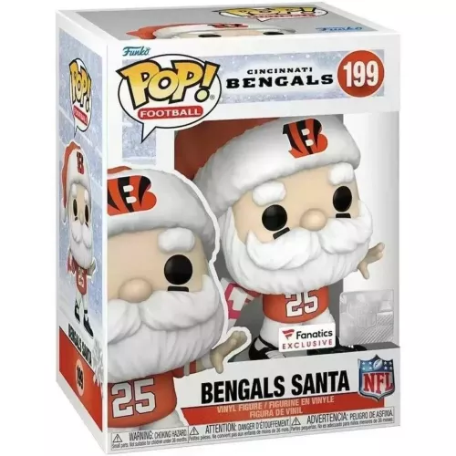 Funko Pop! Bengals Santa #199 NFL Santa Cincinnati Bengals Box