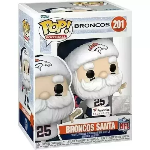 Funko Pop! Broncos Santa #201 Denver Broncos NFL Vinyl Figure Box