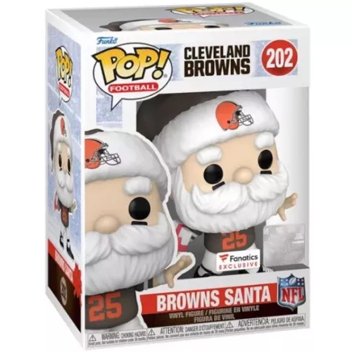 Funko Pop! Browns Santa #202 Cleveland Browns NFL Vinyl Figure Box