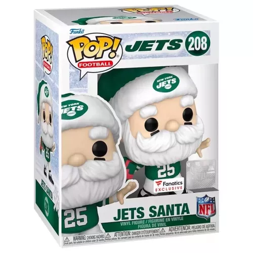 Funko Pop! Jets Santa #208 NFL Santa New York Jets Box