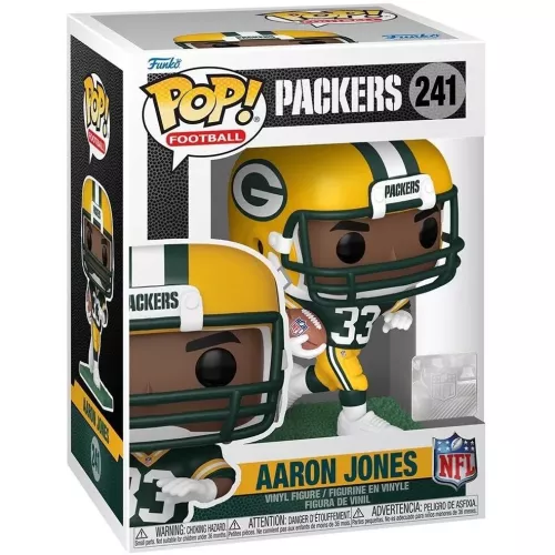 Funko Pop! Aaron Jones #241 Green Bay Packers NFL Vinyl Figure Box