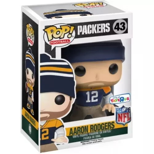 Funko Pop! Aaron Rodgers #43 Throwback Green Bay Packers Box