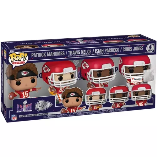 Funko Pop! Chris Jones 4 Pack Super Bowl LVIII Champions 4 Pack Box