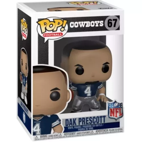 Funko Pop! Dak Prescott #67 Blue Jersey Dallas Cowboys Box