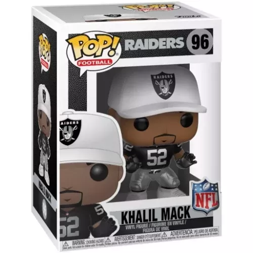 Funko Pop! Khalil Mack #96 Las Vegas Raiders NFL Vinyl Figure Box