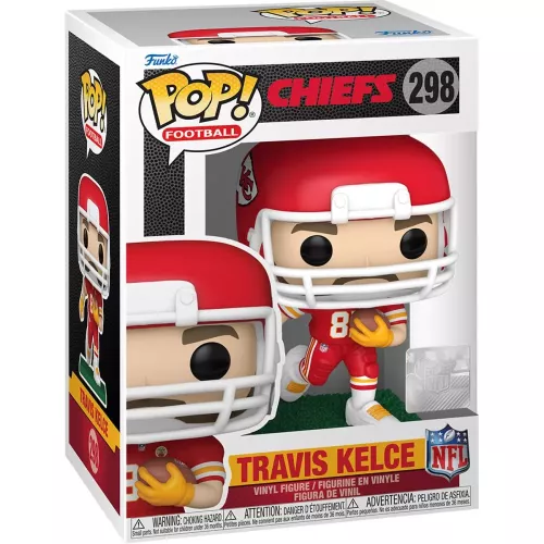 Funko Pop! Travis Kelce #298 Running Red and White Uniform Box
