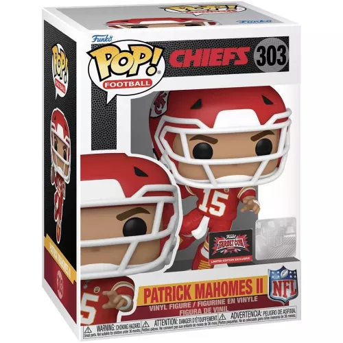 Funko Pop! Patrick Mahomes II #303 Red and Gold Uniform Box