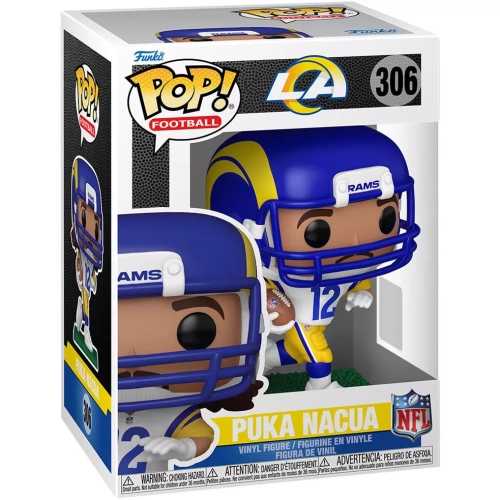 Funko Pop! Puka Nacua #306 Los Angeles Rams NFL Vinyl Figure Box
