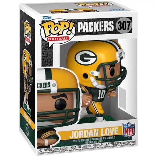 Funko Pop! Jordan Love #307 Green Bay Packers NFL Vinyl Figure Box