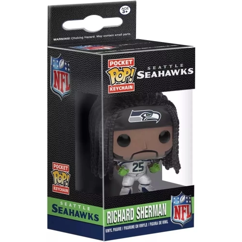 Funko Pop! Richard Sherman Pocket Pop! Keychain Seattle Seahawks Box