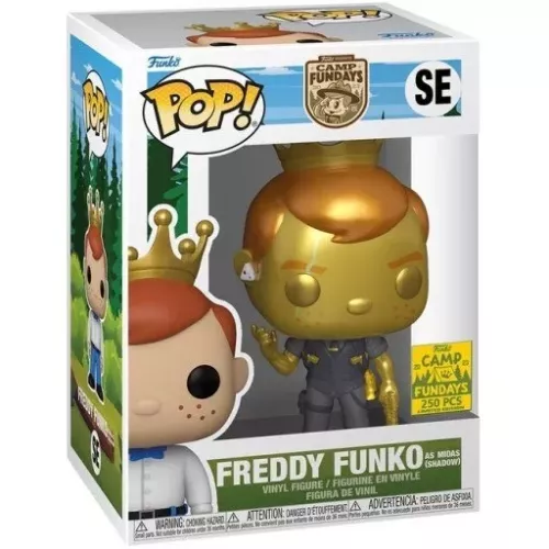 Funko Pop! Freddy Funko as Midas (Shadow) SE Gold Funko Presents Camp Fundays 2023 Box