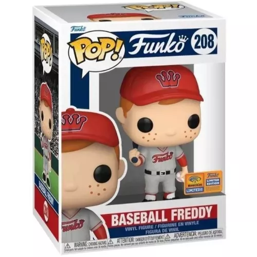 Funko Pop! Baseball Freddy #208 Gray and Red Uniform Box