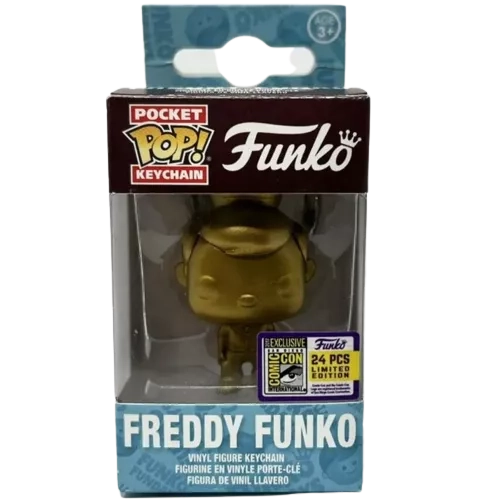Funko Pop! Freddy Funko Pocket Pop! Keychain Gold Funko Original Box