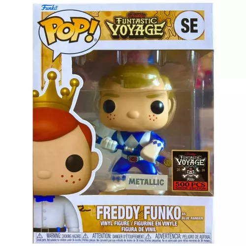 Funko Pop! Freddy Funko as Blue Ranger SE Metallic Box