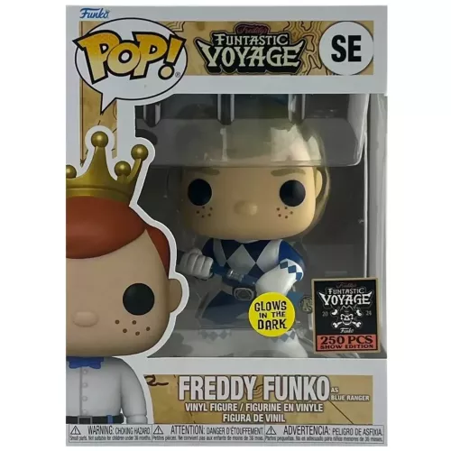 Funko Pop! Freddy Funko as Blue Ranger SE Glows in the Dark Box