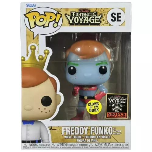 Funko Pop! Freddy Funko as Captain Planet SE Glows in the Dark Box