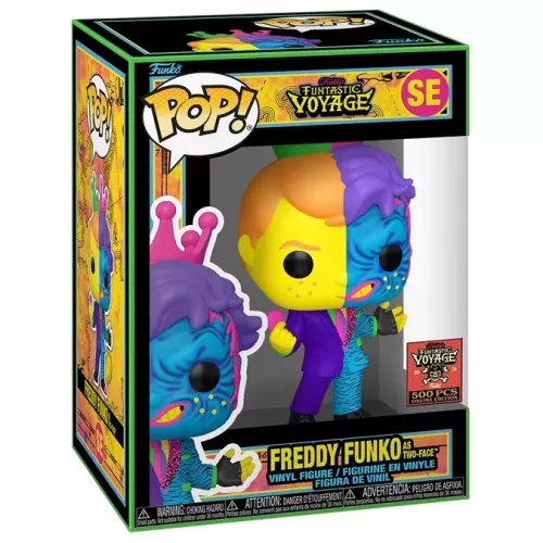 Funko Pop! Freddy Funko as Two-Face SE Blacklight Freddy's Funtastic Voyage Box