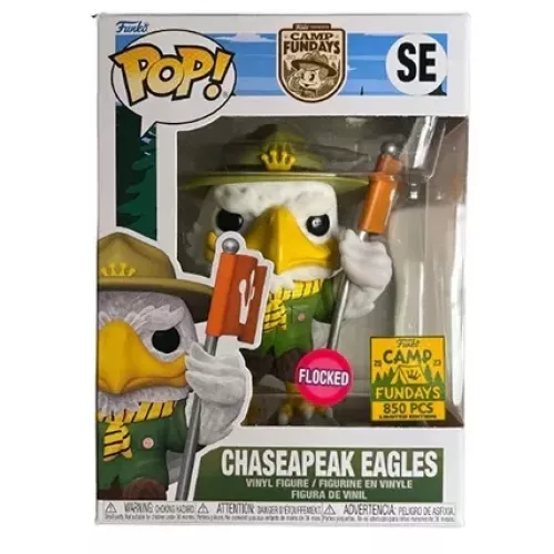 Funko Pop! Chaseapeak Eagles SE Flocked Funko Presents Camp Fundays 2023 Box