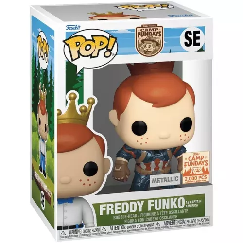 Funko Pop! Freddy Funko as Captain America SE Metallic Box