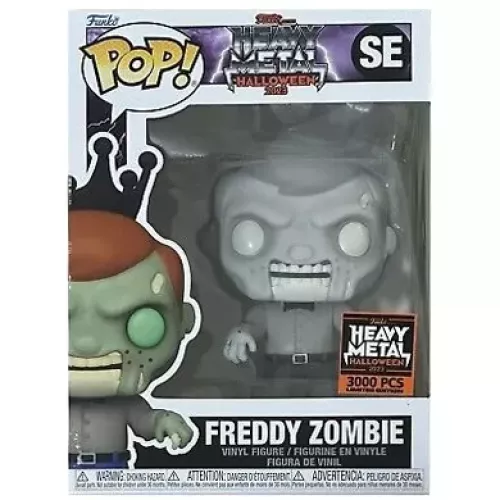 Funko Pop! Freddy Zombie SE Black and White Heavy Metal Halloween 2023 Box