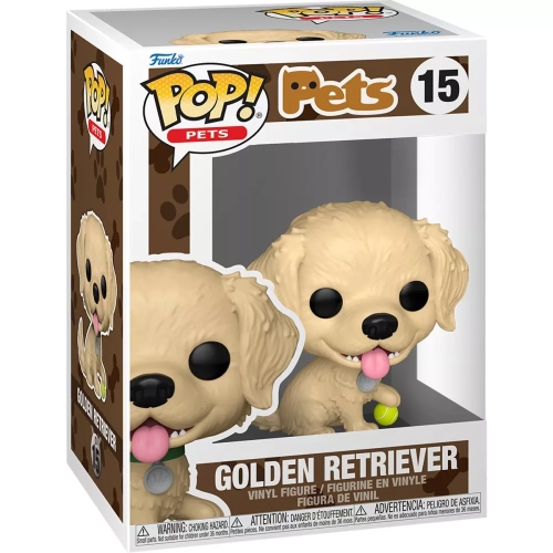 Funko Pop! Golden Retriever #15 Pets Vinyl Figure Box