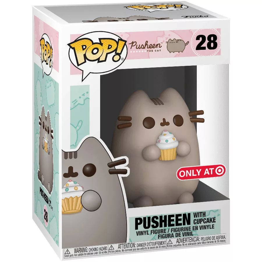 Pusheen with Cupcake Box