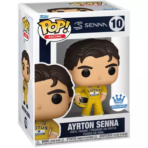 Funko Pop! Ayrton Senna #10 Lotus Racing Suit Vinyl Figure Box