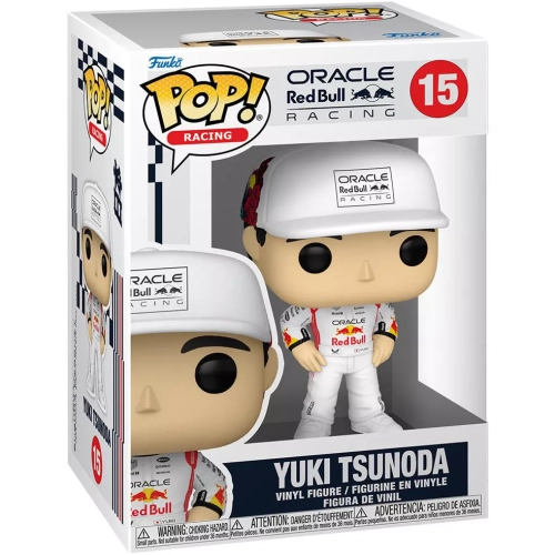 Funko Pop! Yuki Tsunoda #15 Oracle Red Bull Racing Box