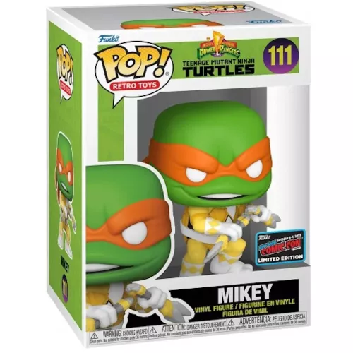 Funko Pop! Mikey #111 Mighty Morphin Power Rangers Teenage Mutant Ninja Turtles Box