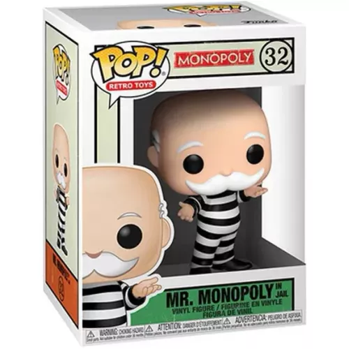 Funko Pop! Mr. Monopoly in Jail #32 Retro Toys Vinyl Figure Box