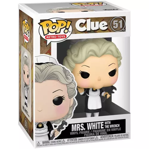 Funko Pop! Mrs. White with the Wrench #51 Clue Retro Toys Box
