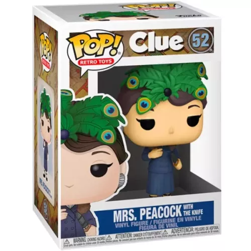 Funko Pop! Mrs. Peacock with the Knife #52 Clue Retro Toys Box