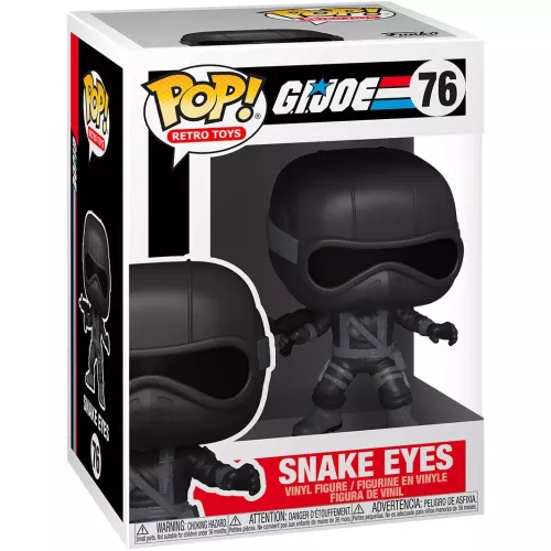 Funko Pop! Snake Eyes #76 with Gun G.I. Joe Retro Toys Box
