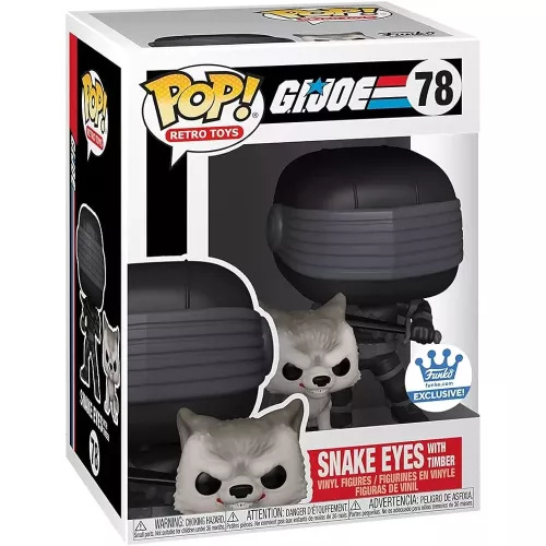 Funko Pop! Snake Eyes with Timber #78 G.I. Joe Retro Toys Box