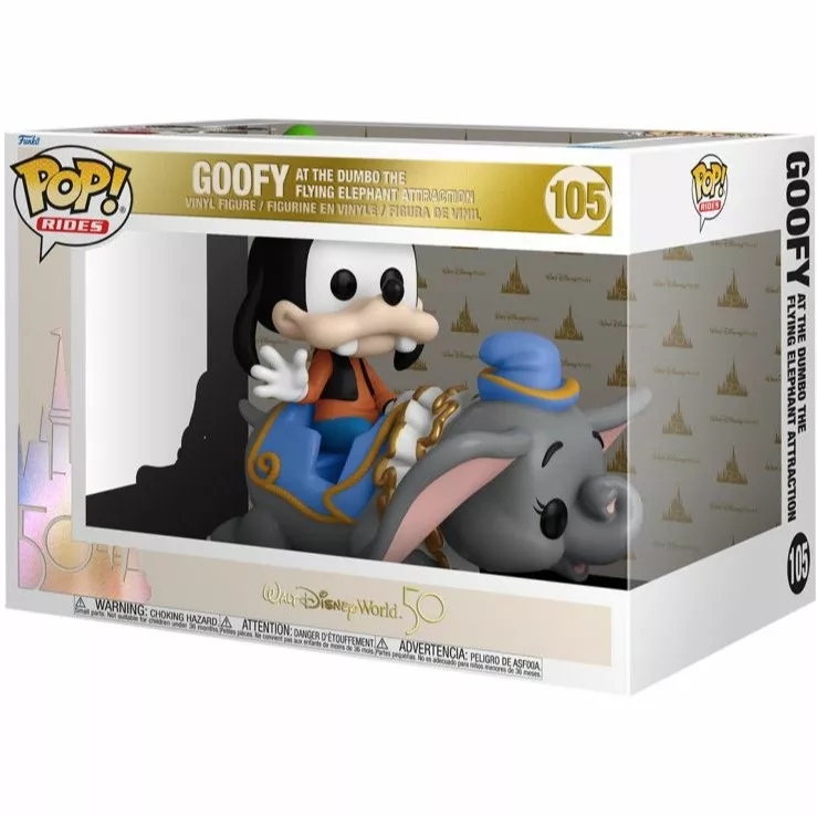 Goofy at the Dumbo the Flying Elephant Attraction Box