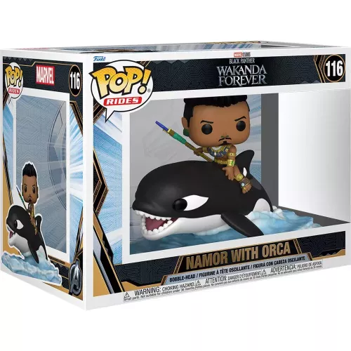 Funko Pop! Namor with Orca #116 Marvel Studios Black Panther Wakanda Forever Box