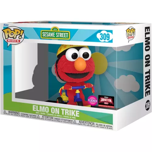 Funko Pop! Elmo on Trike #309 Flocked 123 Sesame Street Box