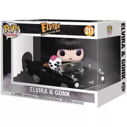 Funko Pop! Elvira & Gonk #311 with Macabre Mobile Elvira Mistress of the Dark Box