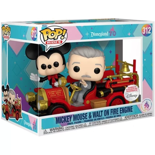 Funko Pop! Mickey Mouse & Walt on Fire Engine #312 Box