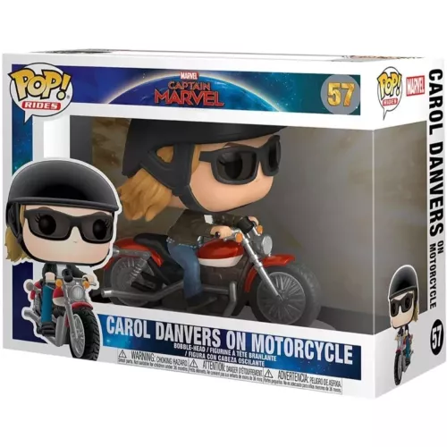 Funko Pop! Carol Danvers on Motorcycle #57 Marvel Captain Marvel Box