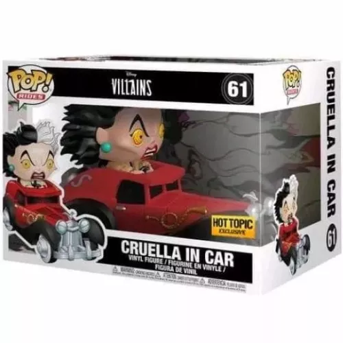 Funko Pop! Cruella in Car #61 Disney Villains Rides Box