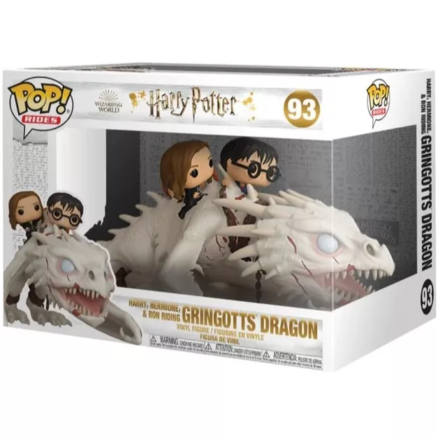 Harry, Hermione, & Ron Riding Gringotts Dragon Box