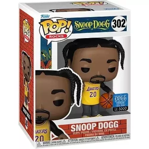 Funko Pop! Snoop Dogg #302 Yellow Lakers Jersey Rocks Box