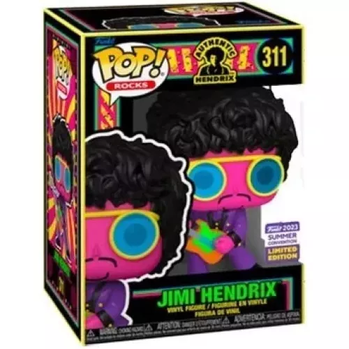 Funko Pop! Jimi Hendrix #311 Blacklight Rocks Vinyl Figure Box