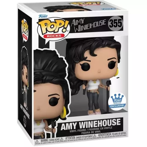 Funko Pop! Amy Winehouse #355 White Tank Top Rocks Box