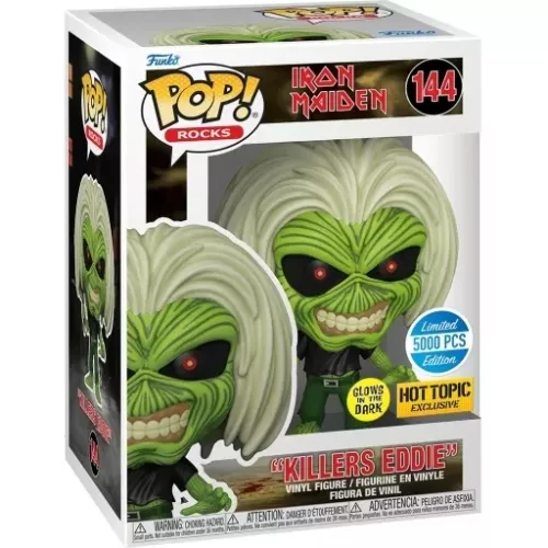Funko Pop! "Killers Eddie" #144 Glows in the Dark Iron Maiden Box